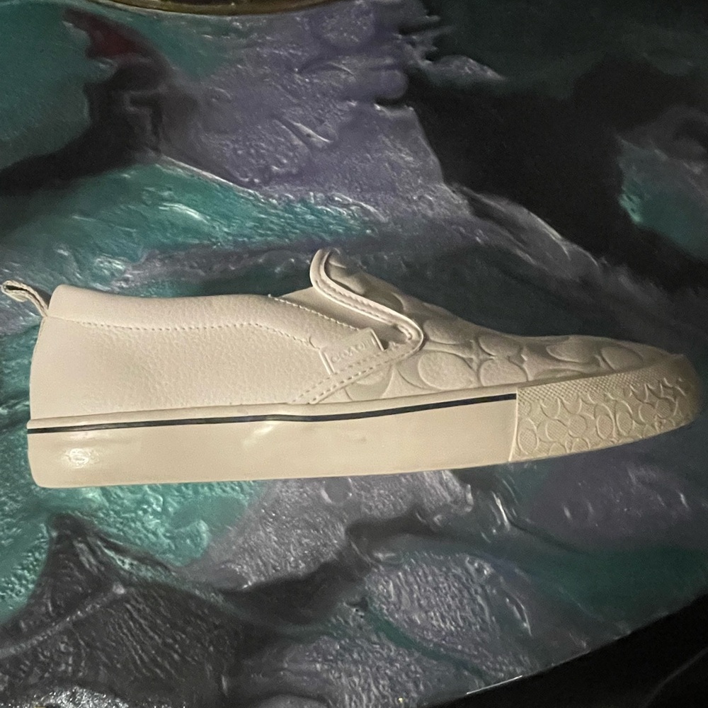 Coach Cream Slip-On Loafers